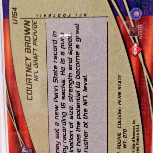 2000 Collector's Edge Supreme #U154 COURTNEY BROWN ROOKIE UPDATE NM-MT 8 - Picture 3 of 9